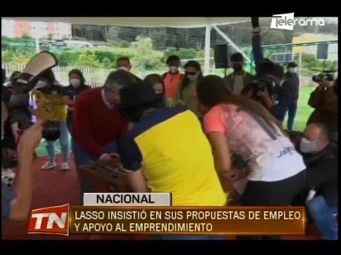 Lasso insistió en sus propuestas de empleo y apoyo al emprendimiento
