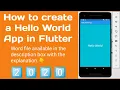 How to create Hello World application in flutter Flutter Tutorial Hello World Shreya s Stuff