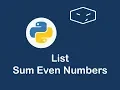 list sum even numbers in python
