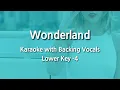 Wonderland (Lower Key -4) Karaoke with Backing Vocals