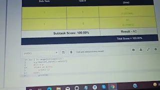 Codechef Starters 27 Division 3 Blackjack python code