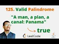 125 Valid Palindrome Java Leetcode Hindi