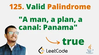 125 Valid Palindrome Java Leetcode Hindi