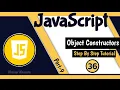 Object Constructor - Part-9 JavaScript tutorial for Beginners Tutorial