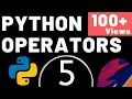 Operators in Python in Hindi Lecture 5 Python Tutorial Mayank Gupta