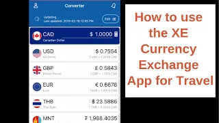 How to use the XE Currency Exchange App