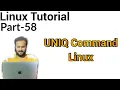 Linux Tutorial 58 - uniq command in Linux Linux uniq command summary with examples uniq command