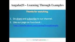 AngularJS 1 x - Learning Through Examples