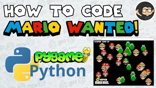 Code Mario Game in Python with Pygame Mario Wanted Minigame