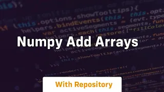 numpy add arrays