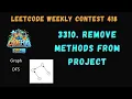 Leetcode Weekly Contest 418 3310 Remove Methods From Project DFS CodeFod