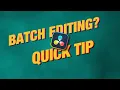 Quick Tip To Know When Batch Editing