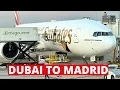 Emirates Dubai-Madrid Boeing 777-300ER Emirates economy class Luxury flight Trip report