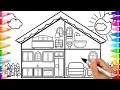 How to Draw a House for Kids House Coloring Pages Doll House Coloring Book