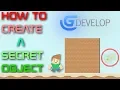How to create a secret object GDevelop 5