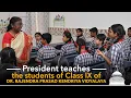 Lagu President Droupadi Murmu teaches the students of Class IX of Dr. Rajendra Prasad Kendriya Vidyalaya