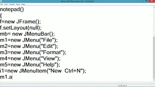 NotePad Designed Using Swing in Java
