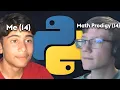 14 Year Old Coder Teaches Math Prodigy Python 50 mins