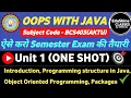 OOPS With Java Unit 1 One shot Object Oriented Programming With Java Unit 1 One shot BCS403 RRSIMT