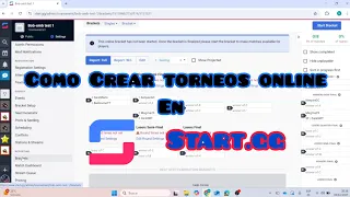 Creacion de torneo online en Start gg 2025 Tutorial