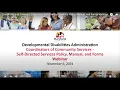 Coordinators of Community Services Self Directed Services Policy Manual and Forms Webinar 11-6-24