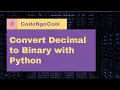 Python Convert decimal to binary