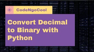Python Convert decimal to binary