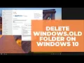 Delete Windows old folder from Windows 10