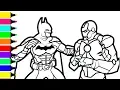 Batman and Iron man Coloring Page Avengers Superheros colouring