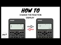 How To Change the Fraction Display on a Casio Calculator fx-82AU II