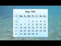 May 1963 Calendar