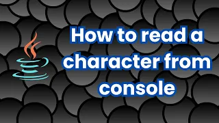 Reading a character from console in Java