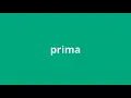 what is the meaning of prima
