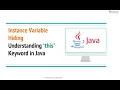 0 Understanding this Keyword in Java Instance Variable Hiding