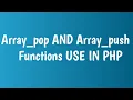 Array - pop and Array