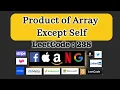 Product Of Array Except Self LeetCode 238