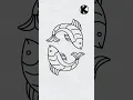 simple drawing Pisces