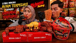 GILA! COBA TANTANG AYAM TERPEDAS INDONESIA PAKE SAMYANG 2X SPICY! [RICHEESE LEVEL 1,2,3] #mukbang