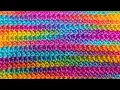 EASY Crochet Stitch For Blankets And Scarfs ONE ROW REPEAT Extended Single Crochet Stitch Tutorial