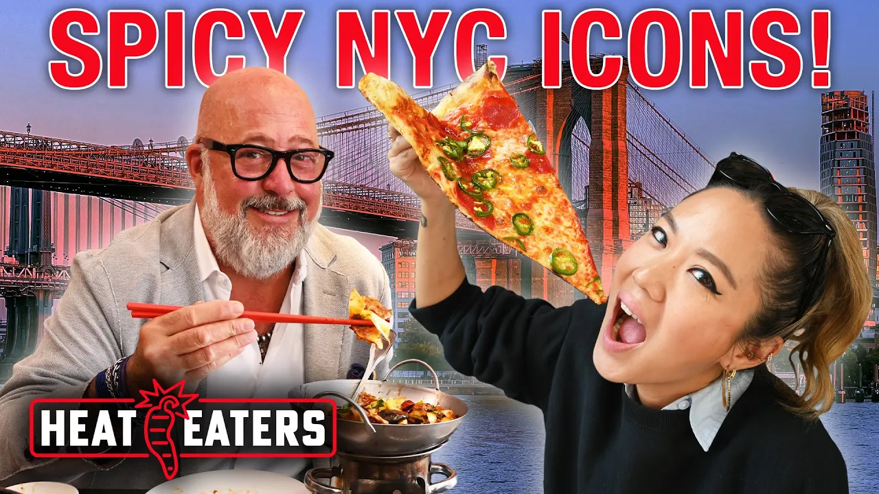 NYC Classics: SPICY EDITION! Pizza, Halal Cart + Chinese with Andrew Zimmern   Heat Eaters