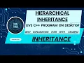 C program of Hierarchical inheritance Hierarchical inheritance in c Explained in Hindi