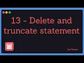 Basic and advanced SQL in Arabic - Delete and truncate statements
