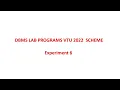 DBMS Lab - 6 Experiment VTU 2022 Scheme