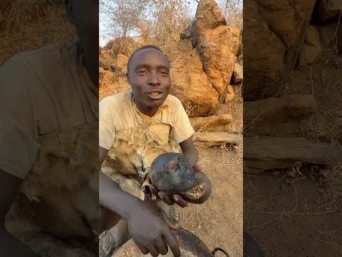 Food of obtained and shared equally in the community #hunters #wildlife