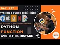Python Functions in Hindi Python Functions Deeply Explained Types of Function in python
