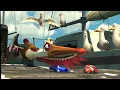 Nigel helping Marlin and Dory to escape seagulls scene Finding Nemo 2003