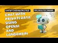 ChatGPT with your own data using Langchain and Gradio - Part 1