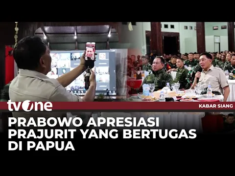 Presiden Prabowo Sapa Prajurit TNI di Timika Melalui Video Call