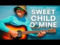 Download Lagu Sweet Child O’ Mine (Acoustic) | Beach Guitar Lesson in Standard Tuning