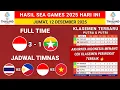 Hasil Sea Games 2025 - Indonesia vs Myanmar - klasemen Sea Games 2025 terbaru hari ini